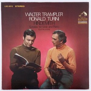 Walter Trampler, Ronald Turini Sonatas For Viola & Piano Op. 11, LP Vinyl Record